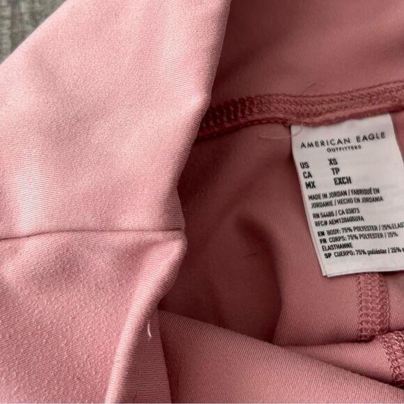 American Eagle pink high rise full length leggings tights size xs - Picture 5 of 10